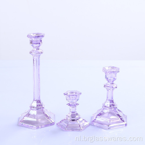 Crystal Glass Taper Candle Holder voor huisdecoratie